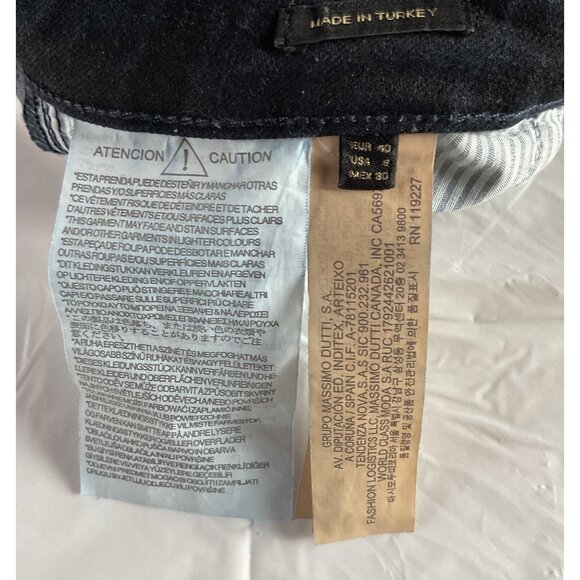 Massimo Dutti Womens Dark Wash Flared Jeans Size 8 - Picture 6 of 11